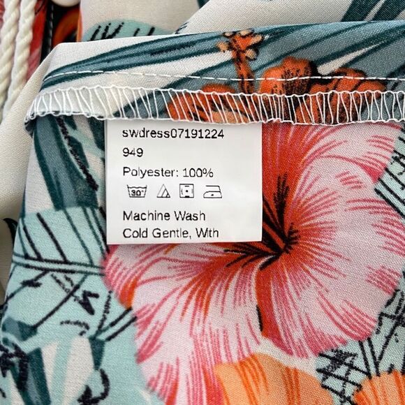 Milumia Women Button Up Floral Print Party Split Flowy Maxi Dress. Size Large. - Picture 9 of 14